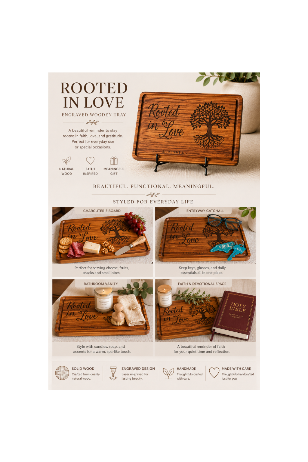 Personalized Acacia Tray| Free Shipping