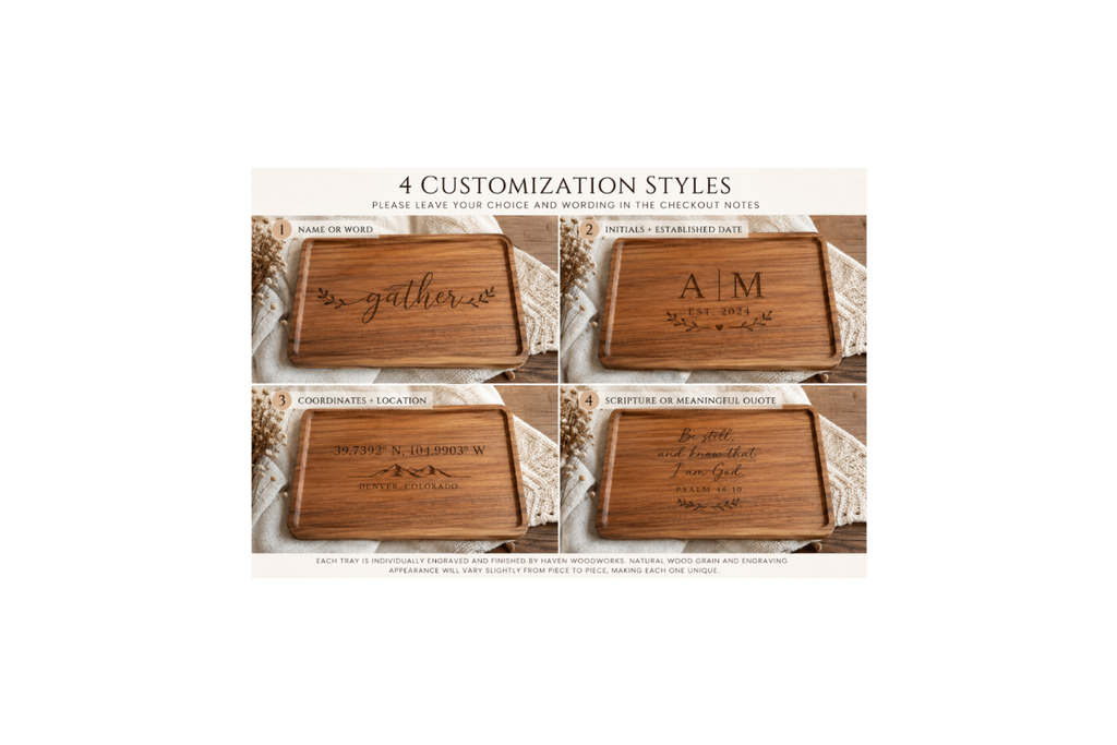 Personalized Acacia Tray| Free Shipping