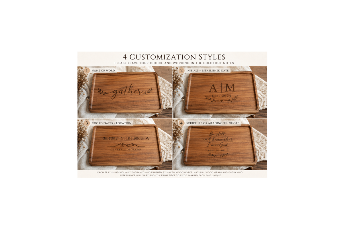 Personalized Acacia Tray| Free Shipping