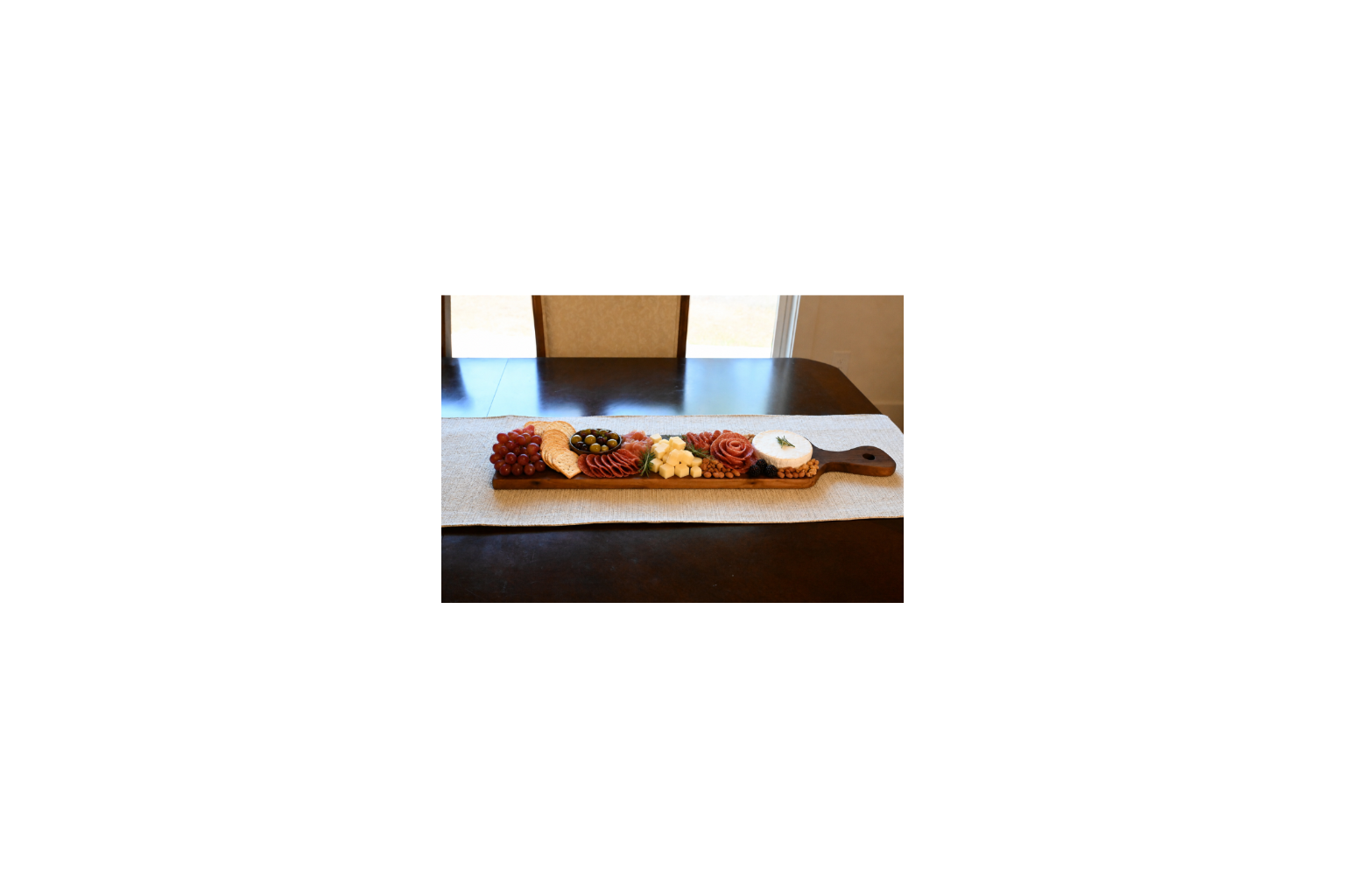 Long Handcrafted Solid Walnut Charcuterie Board |27" Artisan Cheese Board