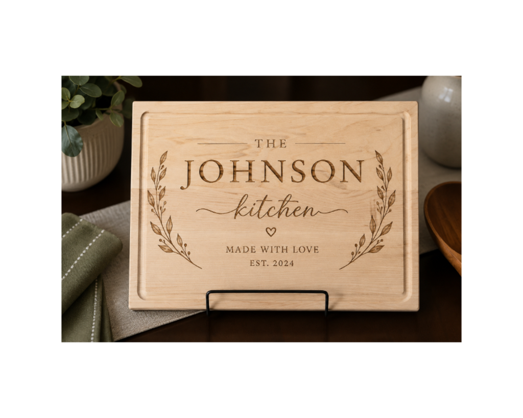 Personalized Solid Maple Cutting Board