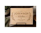Personalized Solid Maple Cutting Board