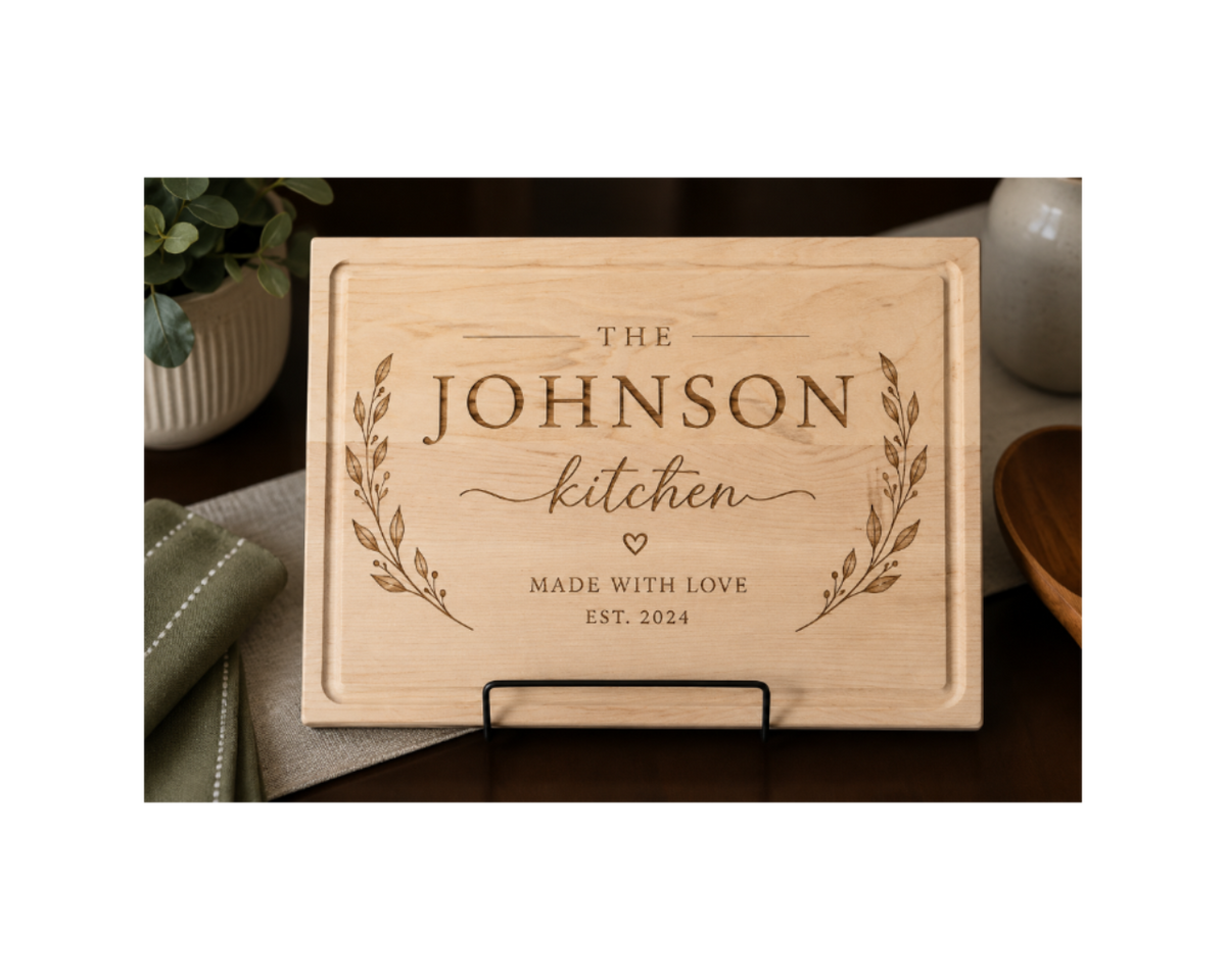Personalized Solid Maple Cutting Board