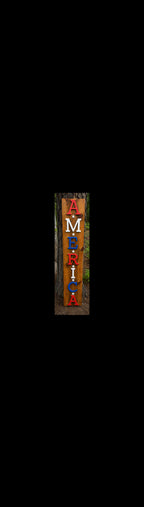 Rustic AMERICA Porch Sign | Reclaimed Cedar