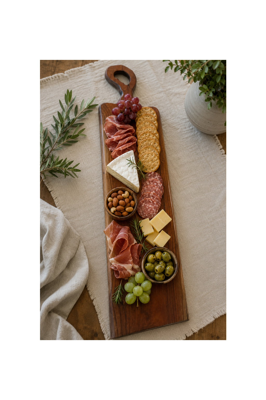 Rustic Walnut Charcuterie Board