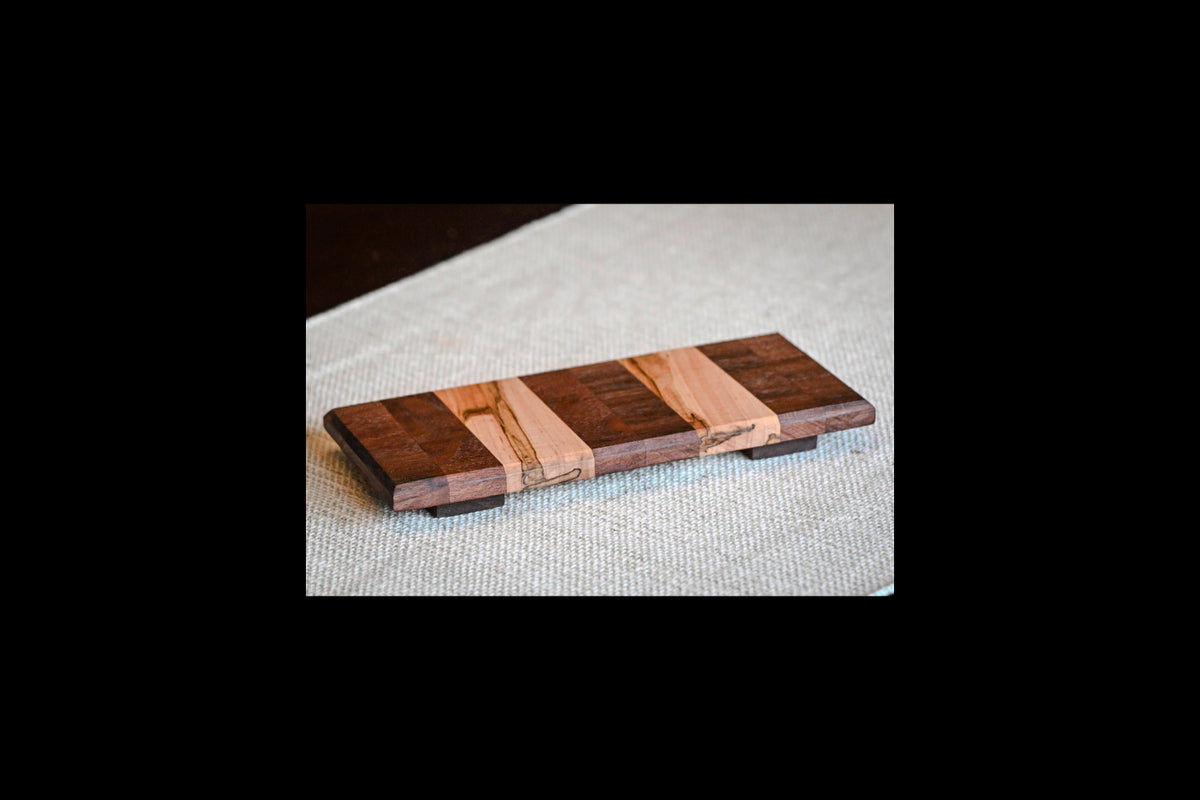 Handcrafted Curly Maple & Walnut Riser