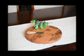 Handcrafted Curly Maple Cheese Tray | Rustic Round Serving Board