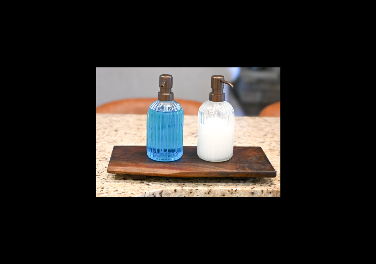 Handcrafted Walnut Riser - Modern Rustic Display Board