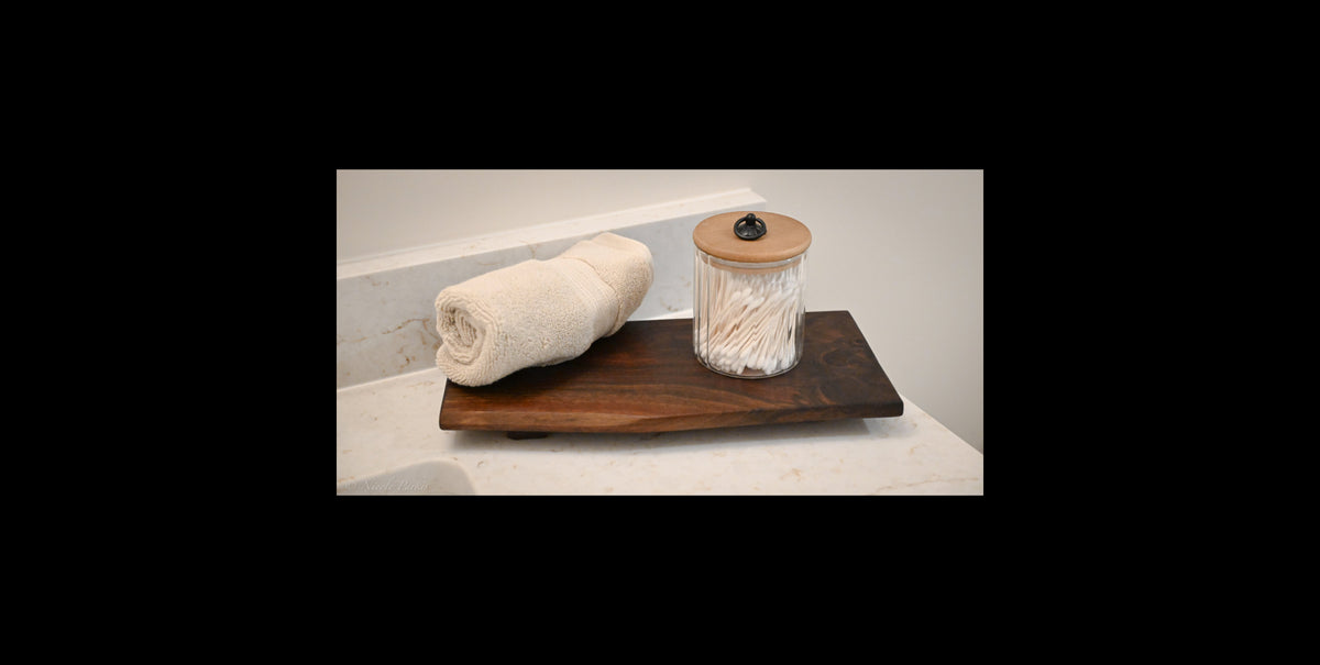 Handcrafted Walnut Riser - Modern Rustic Display Board