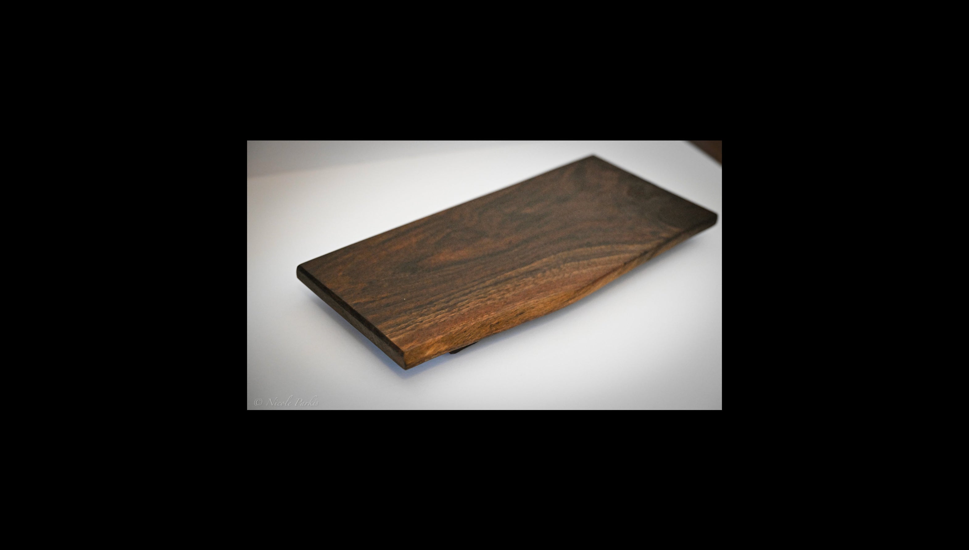 Handcrafted Walnut Riser - Modern Rustic Display Board