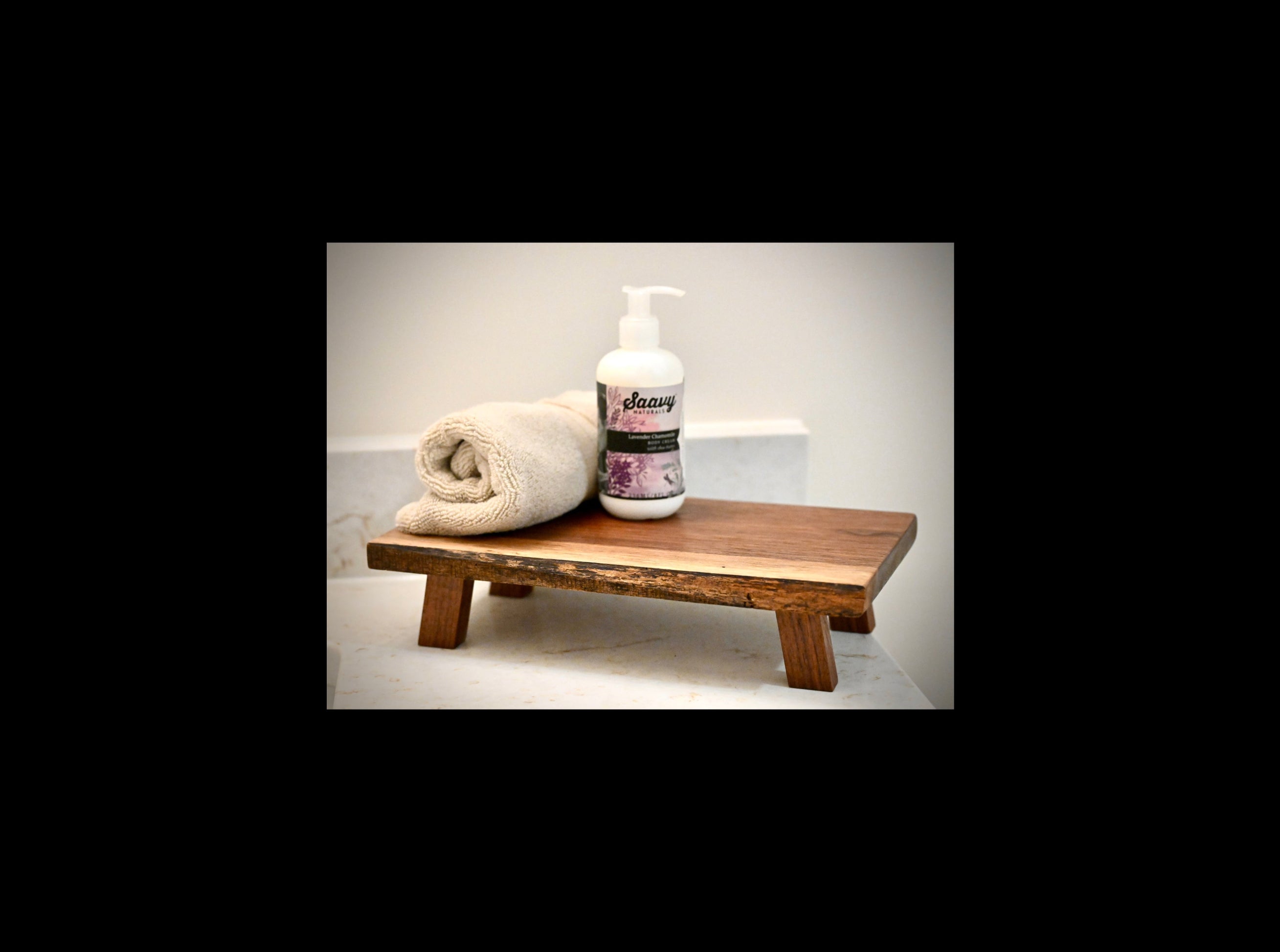 Handmade Walnut Display Riser | Small Wooden Pedestal Tray