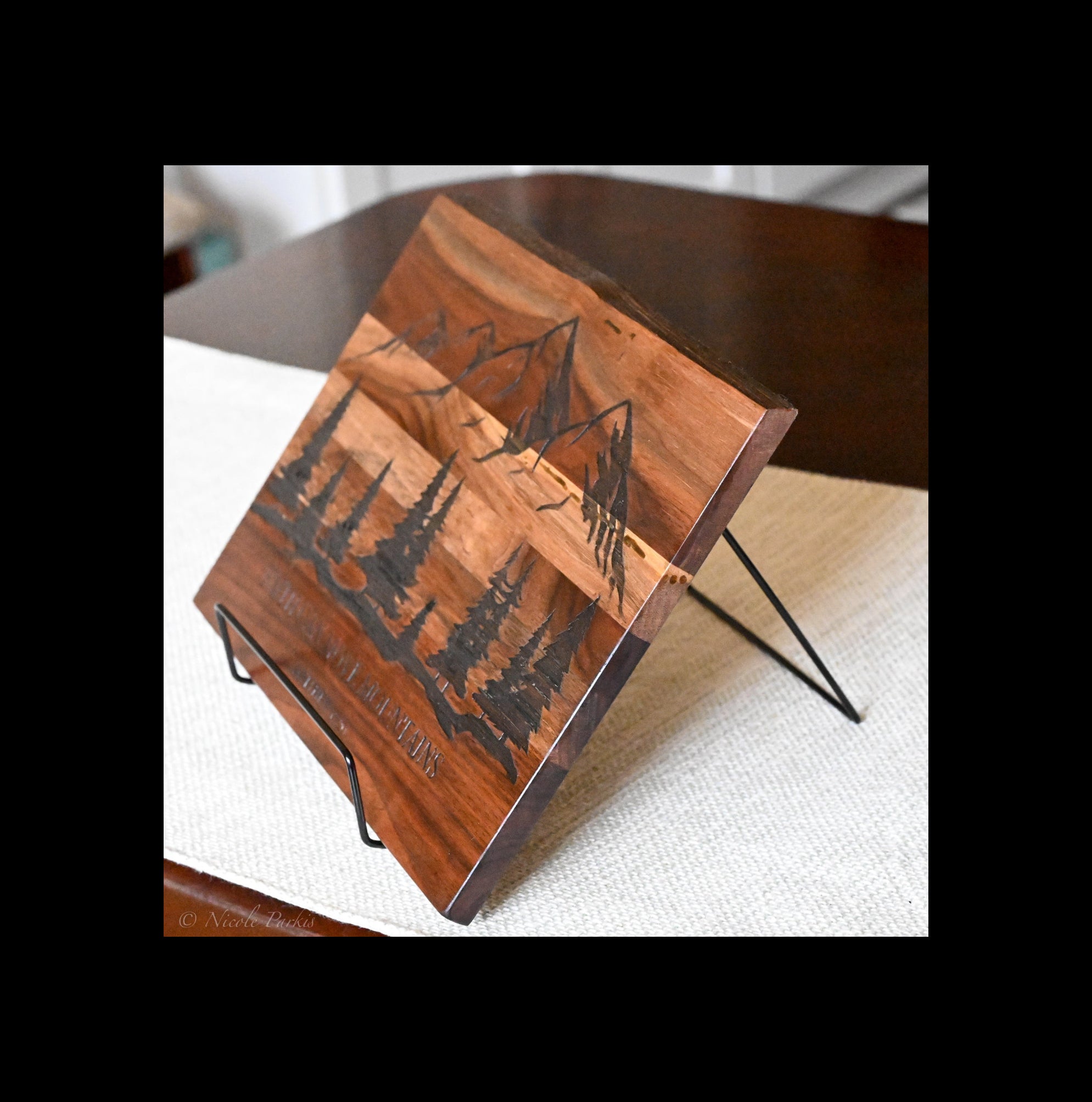 Faith Can Move Mountains Walnut Shelf Sitter