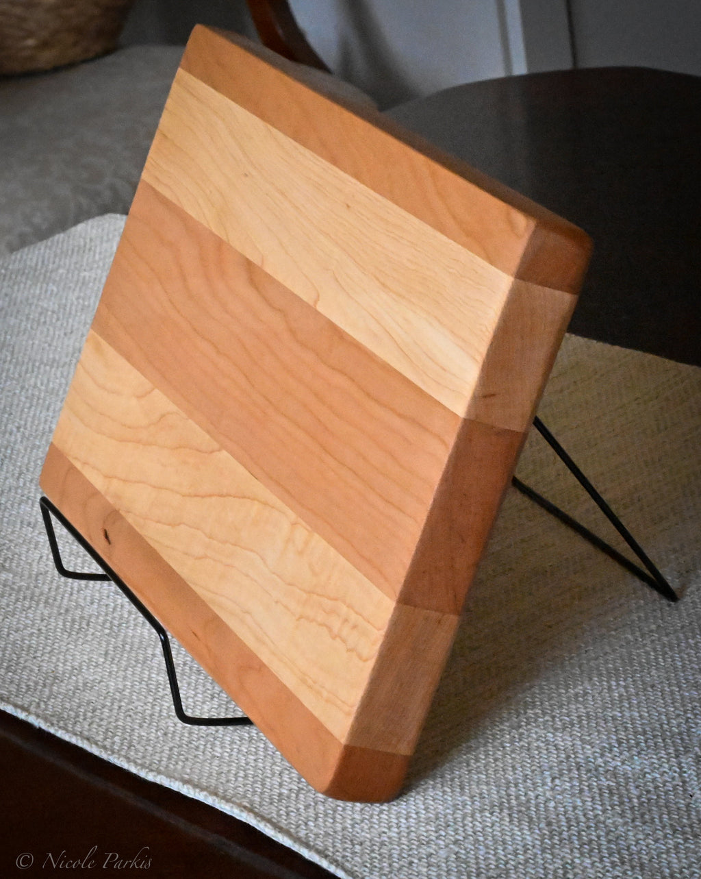 Handcrafted Cherry & Maple Cutting Board | Personalization Included