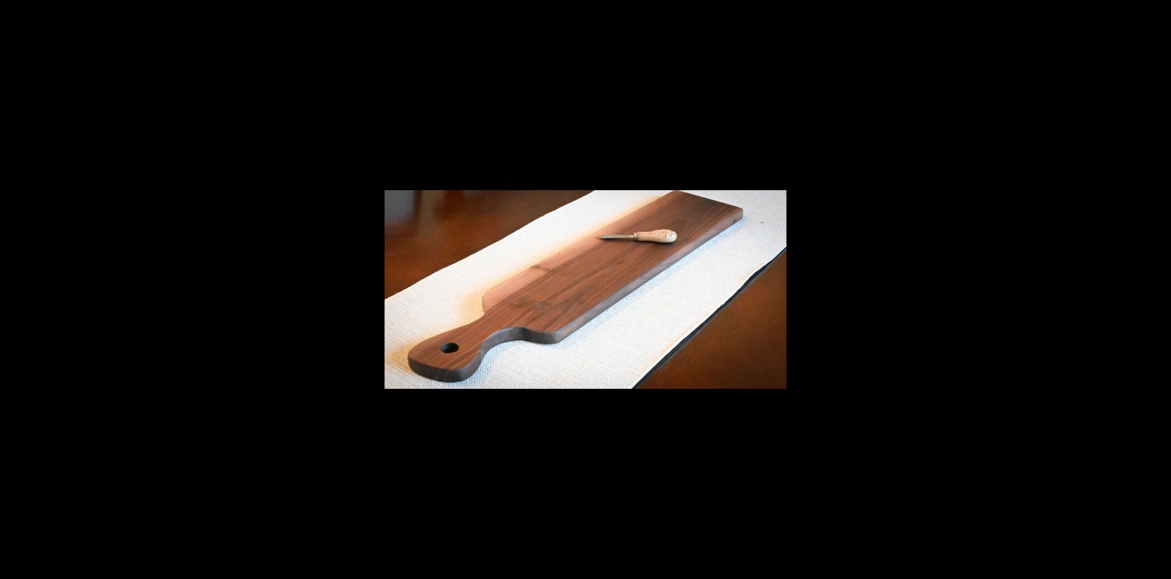 Long Handcrafted Solid Walnut Charcuterie Board |27" Artisan Cheese Board