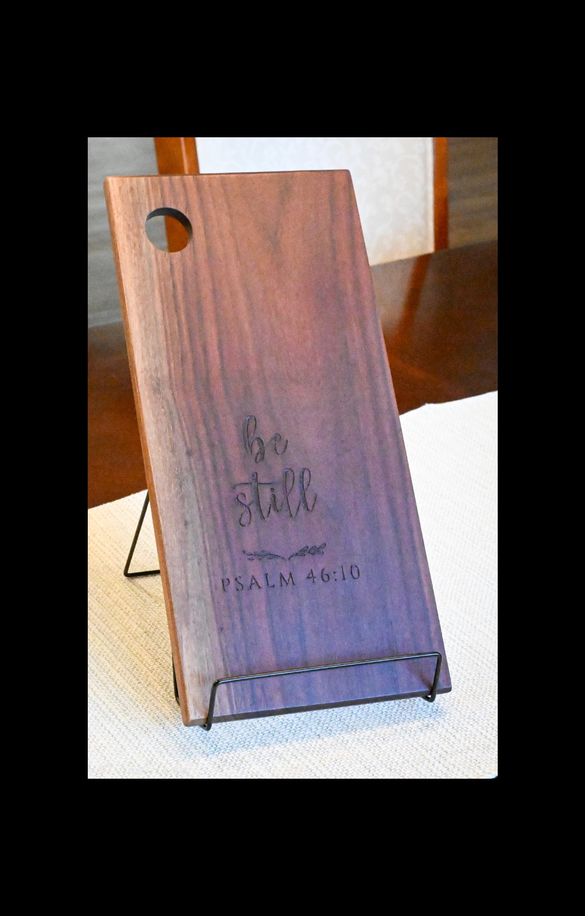 Engraved Walnut Serving Board | Psalm 46:10