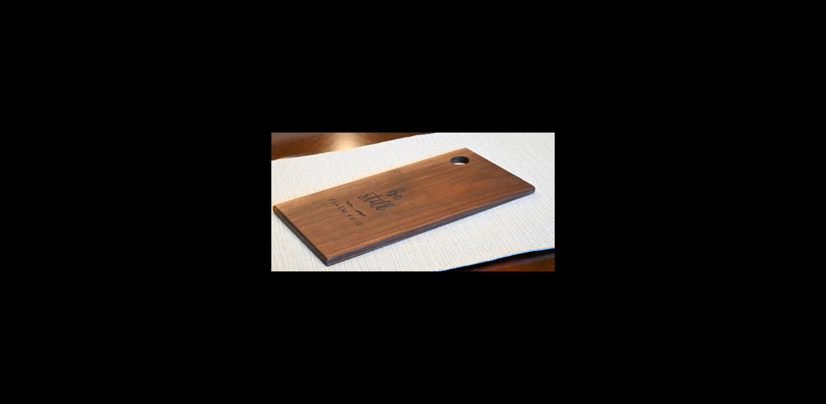Engraved Walnut Serving Board | Psalm 46:10