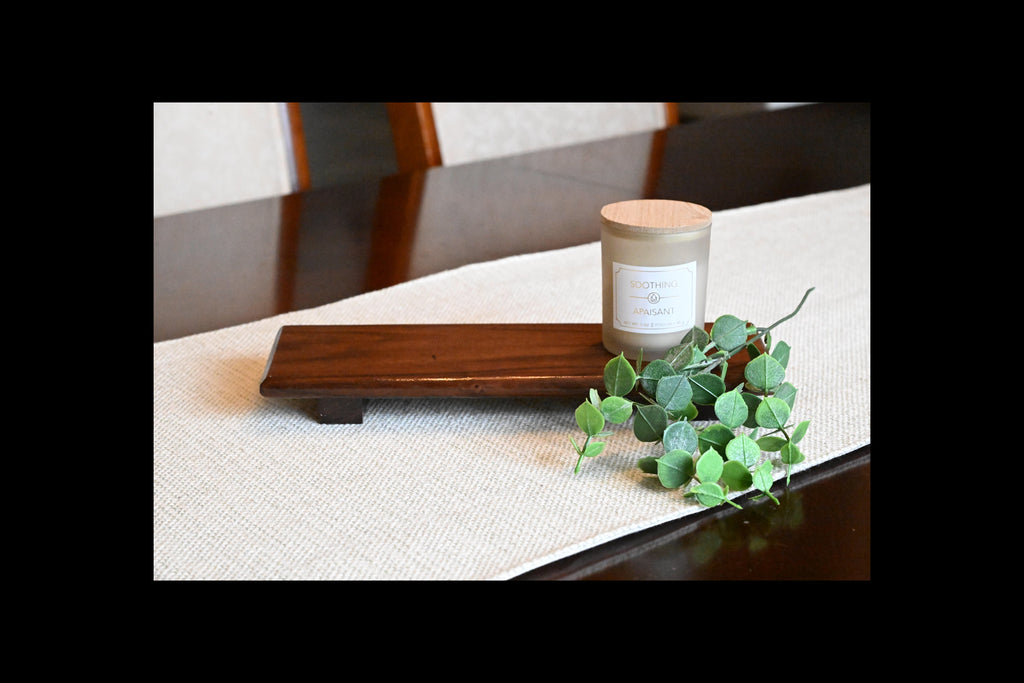Handcrafted Walnut Display Riser | Small Rustic Pedestal Tray