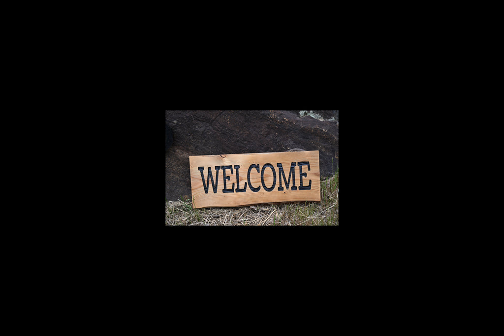 Custom Engraved Cedar Sign | Family Name, Welcome, Farm, Cabin or Porch Sign