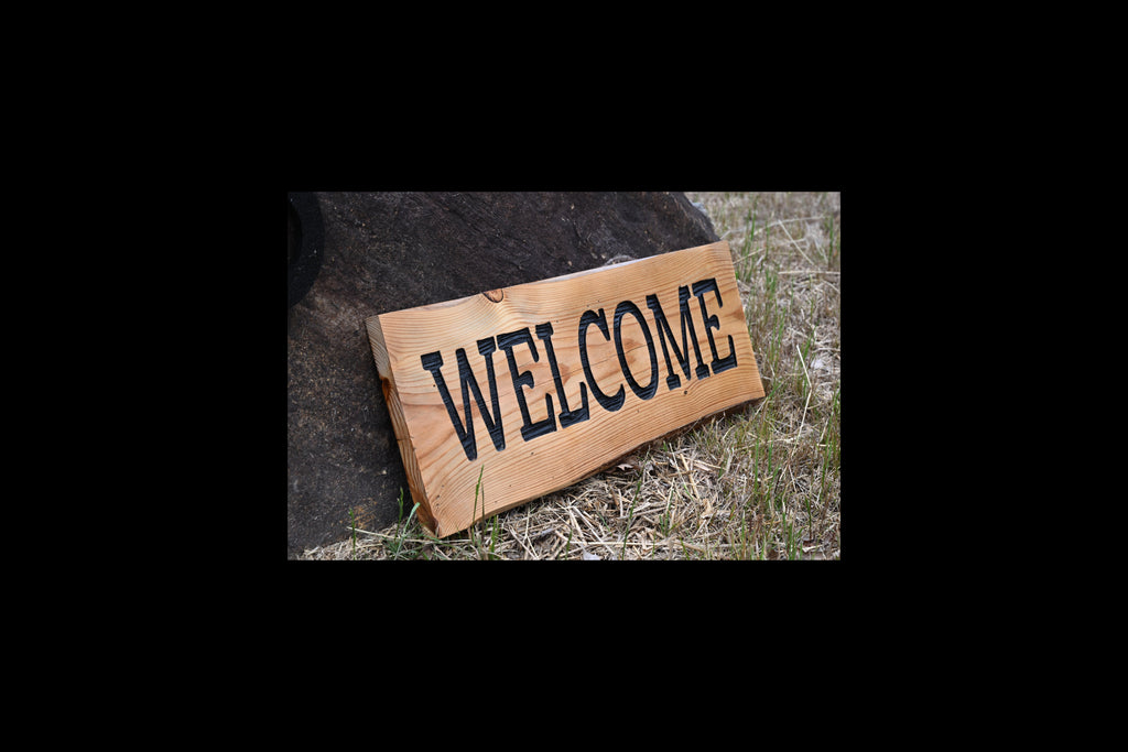 Custom Engraved Cedar Sign | Family Name, Welcome, Farm, Cabin or Porch Sign