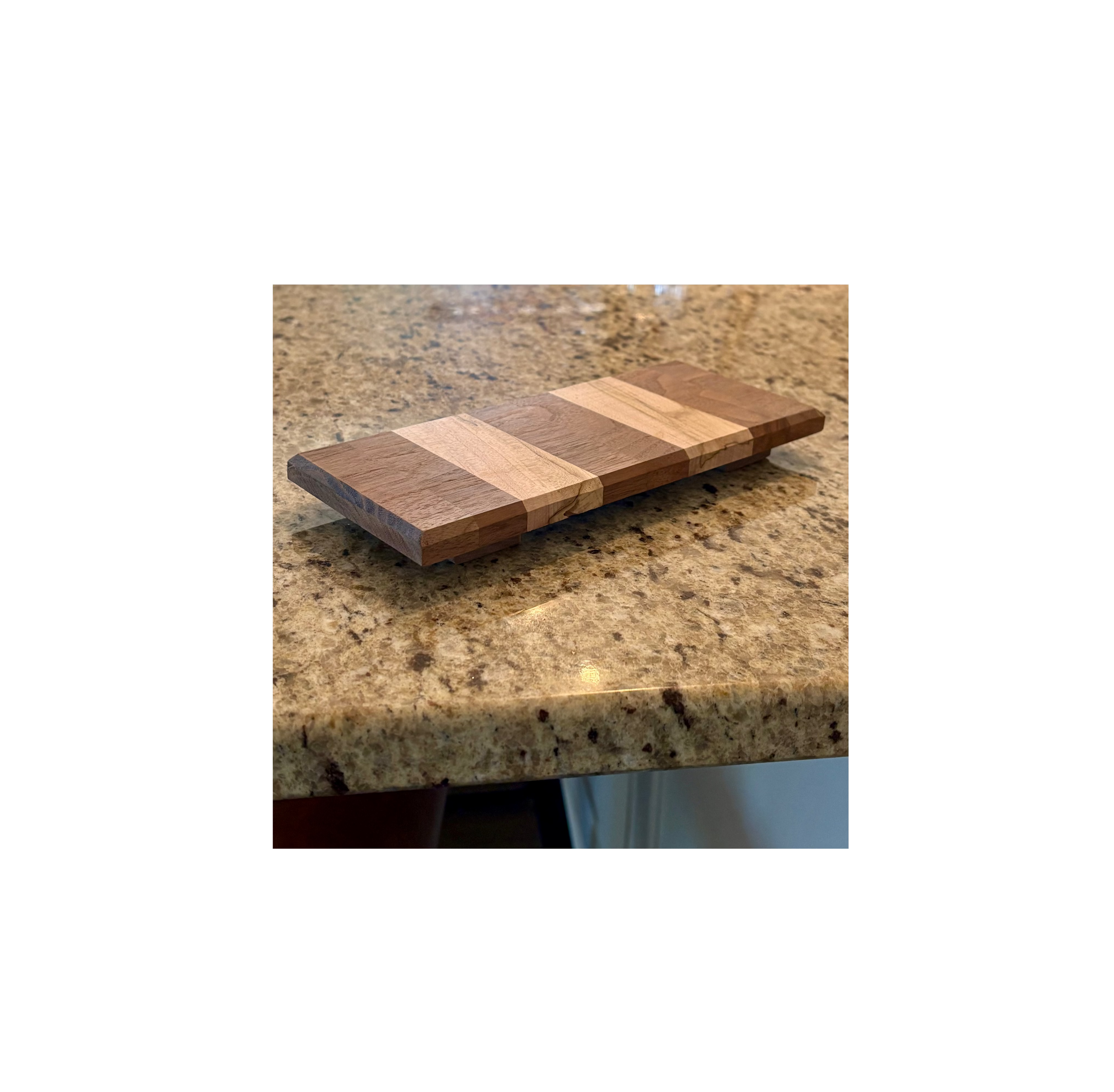 Handcrafted Curly Maple & Walnut Riser