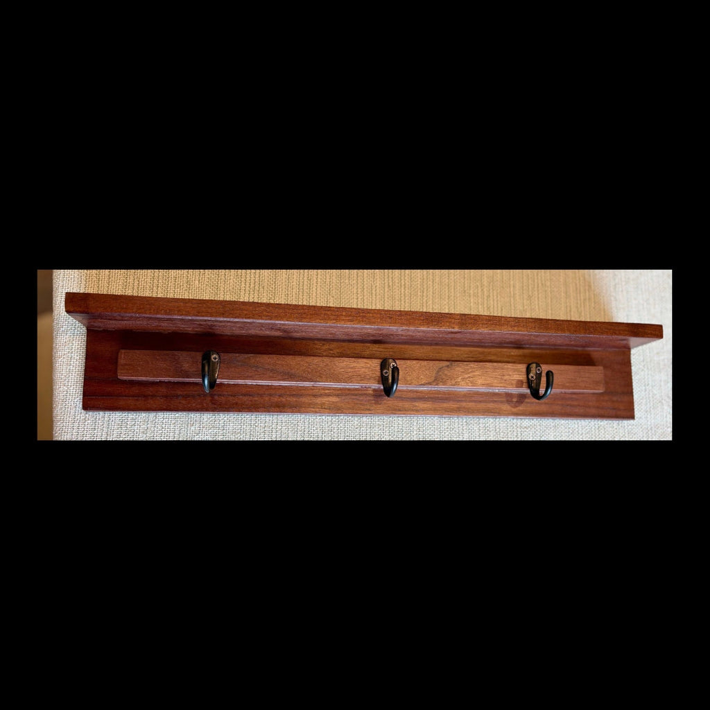 Walnut Entryway Shelf & Rack