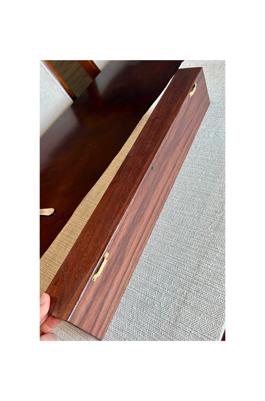 Walnut Entryway Shelf & Rack