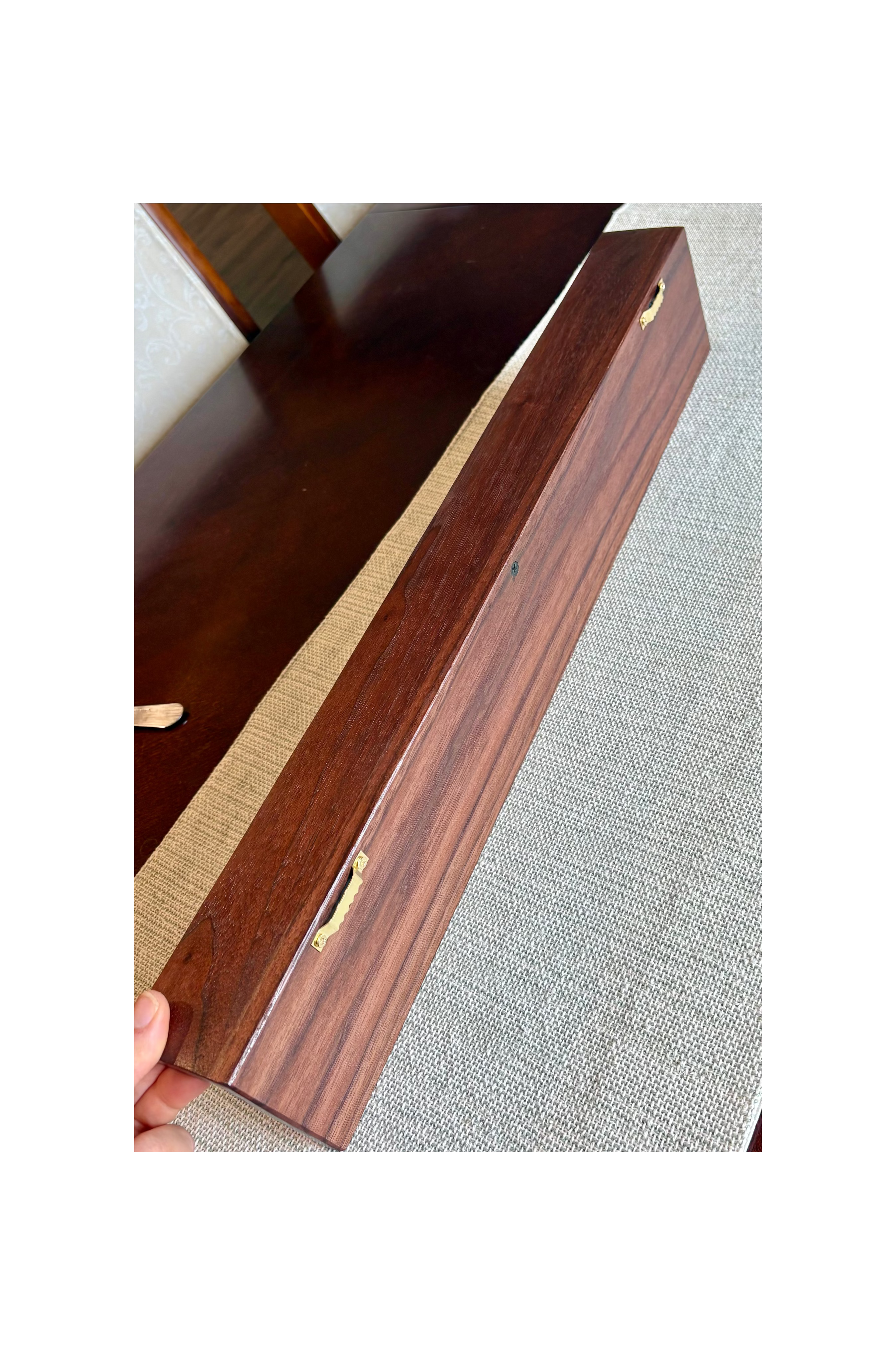 Walnut Entryway Shelf & Rack