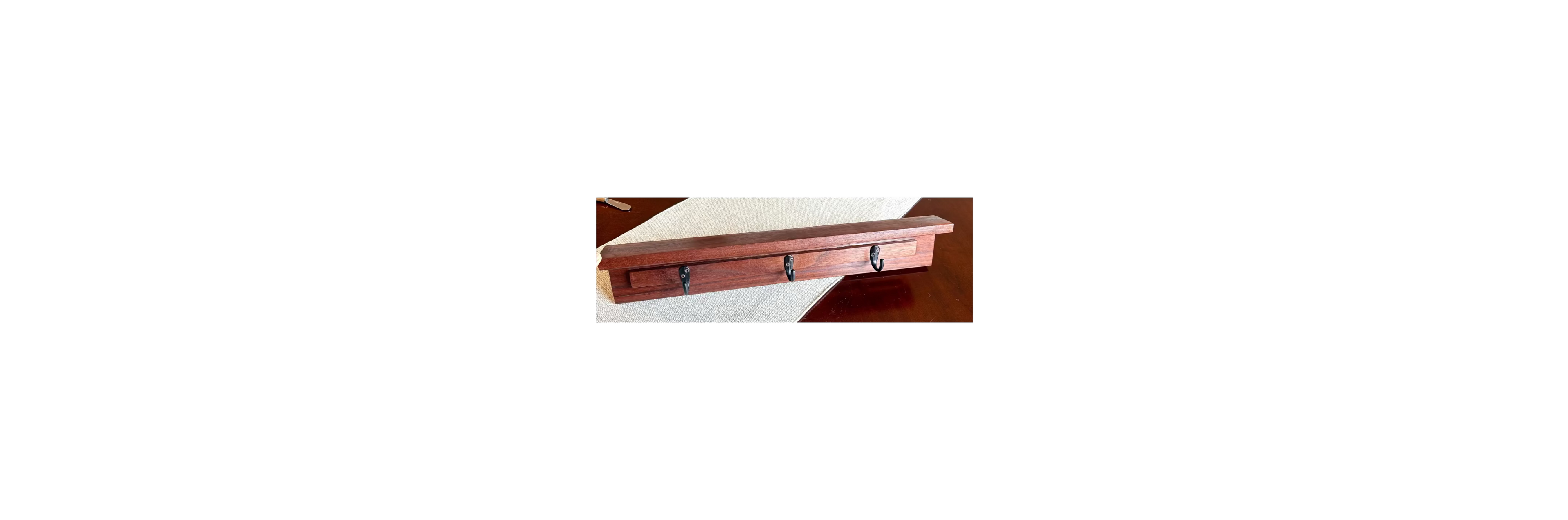 Walnut Entryway Shelf & Rack